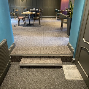 Grey and Black Pattern Carpet