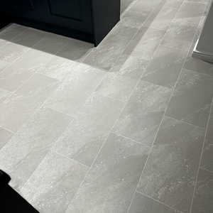 Grouting Strip and LVT Grey Tile