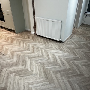 Herringbone Flooring With a Boarder