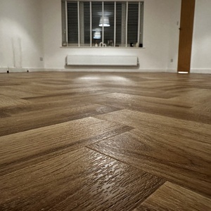 LVT Flooring With Venetian Blind 