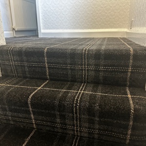 Tartan Carpet On Stairs and Landing