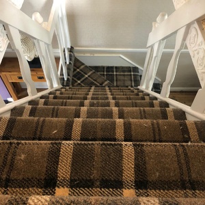 Tartan Carpet on stairs 